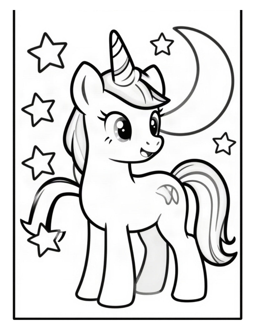 Página de muestra: poni unicornio